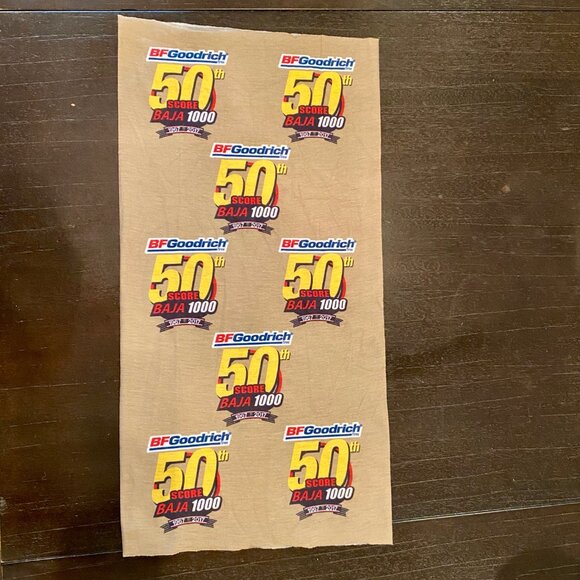 BF Goodrich 50th Baja 1000 Neck Gaiter Face Mask Bandana 1967-2017 - Picture 2 of 3